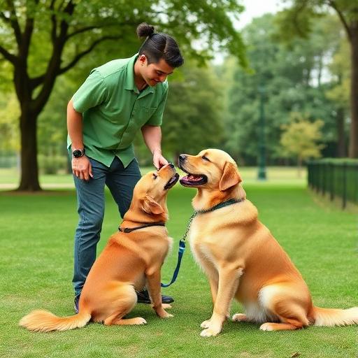 Professional Pet Training Services - Expert trainer working with dogs using positive methods