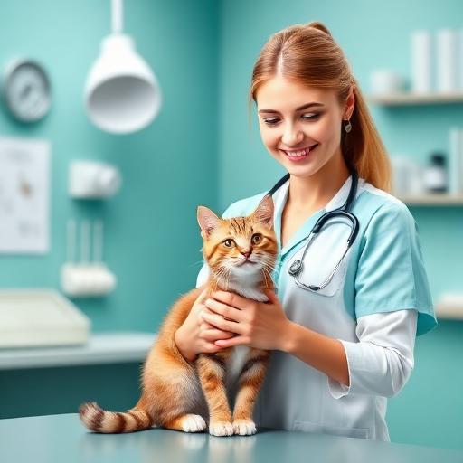 Veterinary Care Services - Professional veterinarian examining cat at OmniPet partner clinic